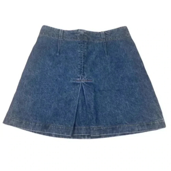 Women's Vintage 80's Gene Montesano Bongo Blue Denim Jean Pencil Skirt Sz 7 VTG - Picture 2 of 7